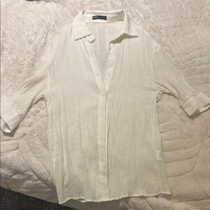 White Button-Up Blouse